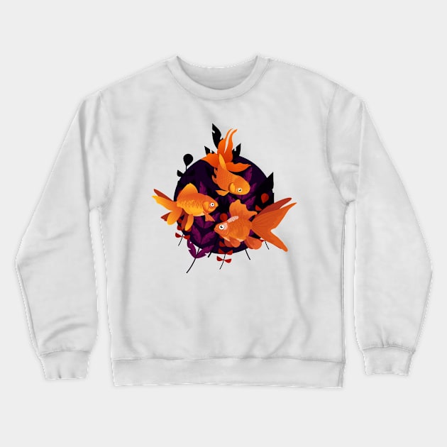 3 Goldfishes Crewneck Sweatshirt by DASHTIKOYE